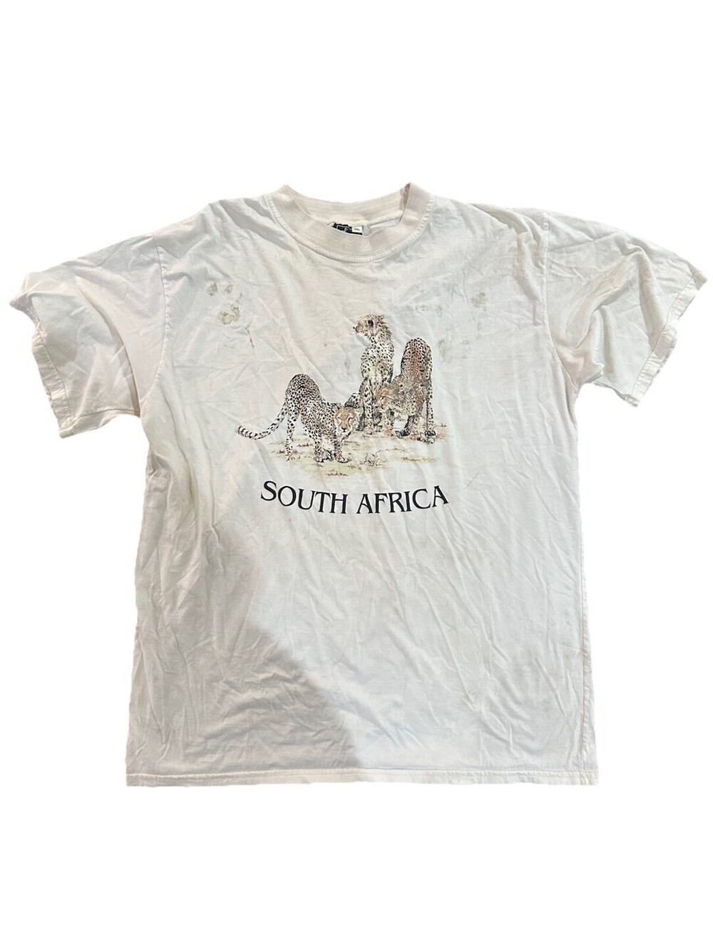 South Africa Cheetah Graphic T Shirt XXL Safari Wildlife Animal Nature Tee